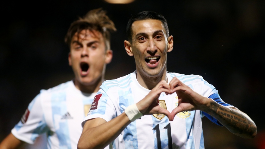 Di Maria toả sáng, Argentina thắng Uruguay trong ngày Messi ngồi dự bị